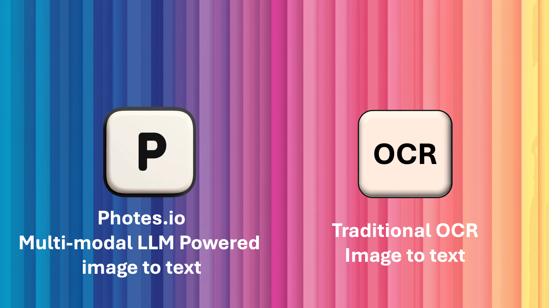 For turning images into text notes, photes.io's multi-modal AI is more powerful than OCR.best's OCR, it can understand complex information and output structured notes. Photes.io also offers more export options and better pricing.