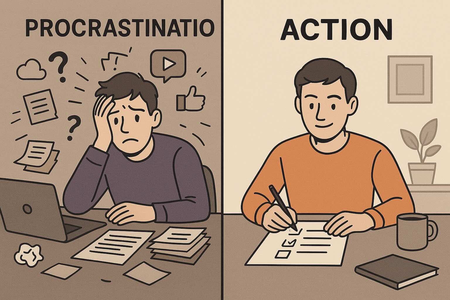 Tired of putting things off? Discover a simple 3-step approach to conquer procrastination, stay motivated, and achieve your goals without the stress.